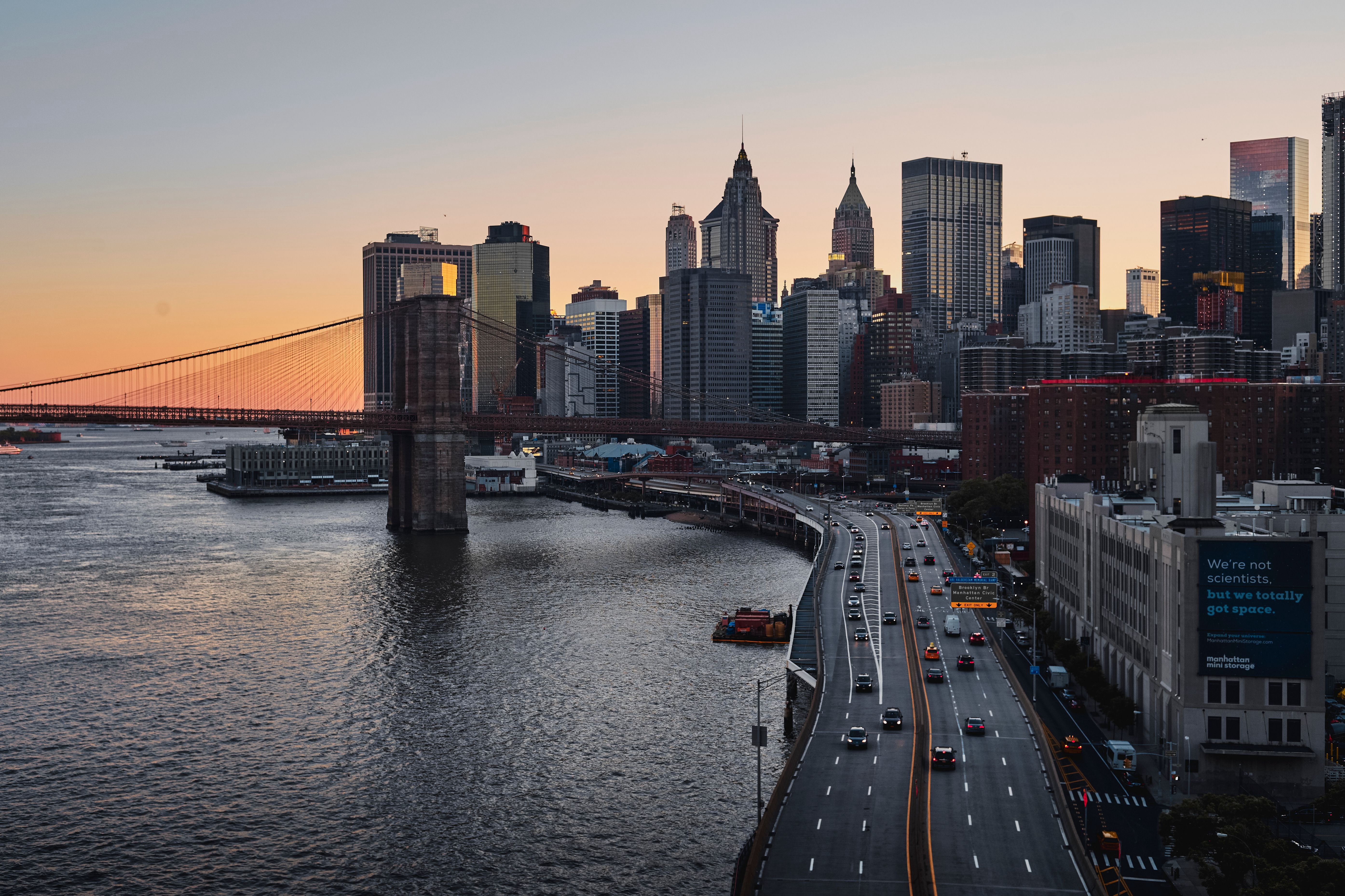 Brooklyn Bridge and skyline
